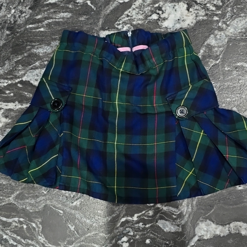 Lands End Girls Plaid school uniform skort, excellent used condition